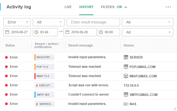 Track uptime statistics